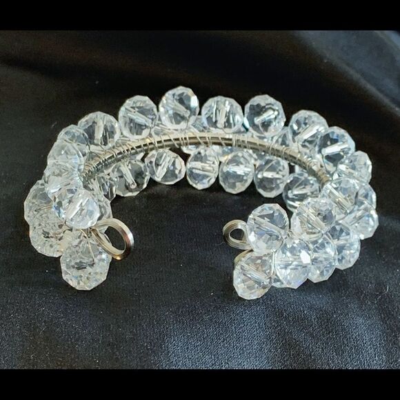 50 Swarovski crystal bridal black tie bracelet - Picture 6 of 10